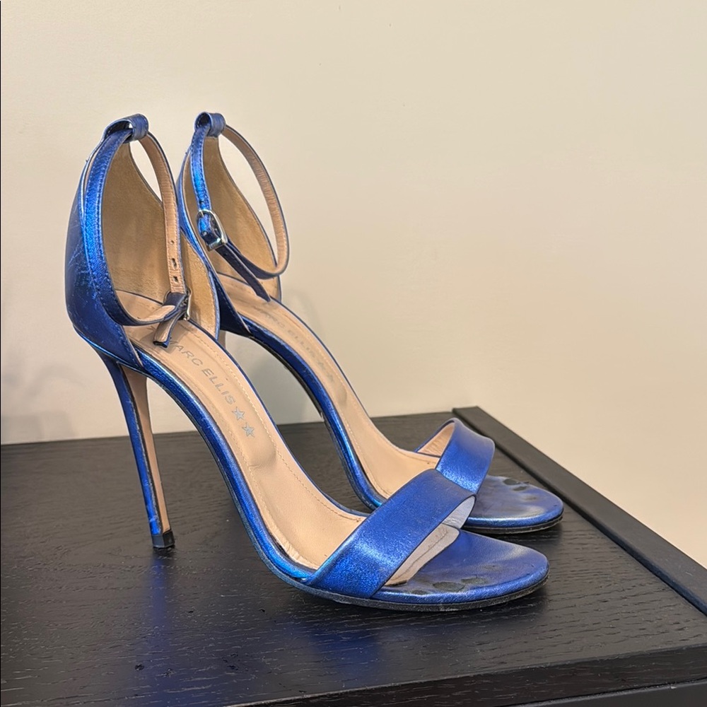 Marc Ellis Shimmering Blue Heels